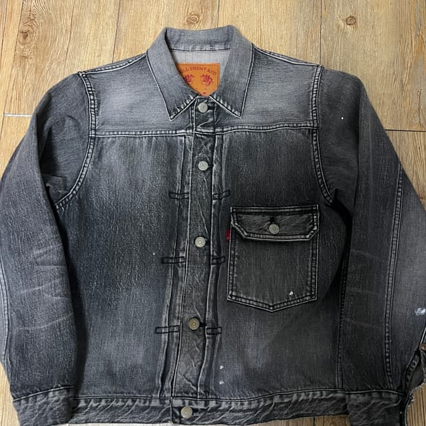 택포35) 풀카운트 다트포드 2107 1세대 블랙 데님자켓 38 bkwh
