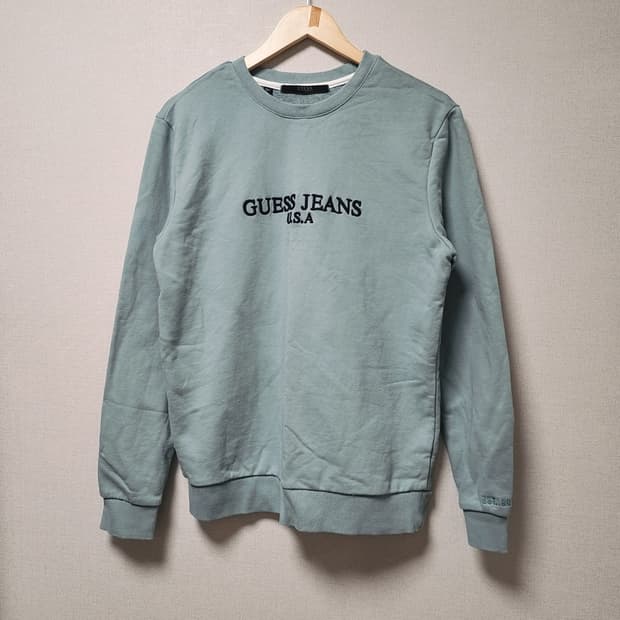 [L] 게스 JEANS 맨투맨 민트색