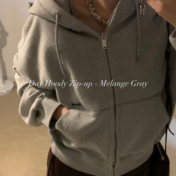 Ribbonbit Day hoody zipup 그레이
