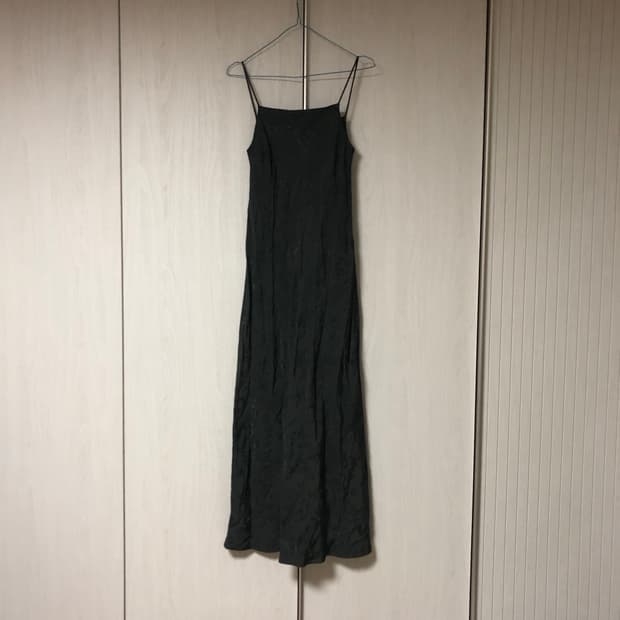 자라 다크 그린 카키 자카드 맥시 드레스 롱 원피스 레이어드 슬리브리스