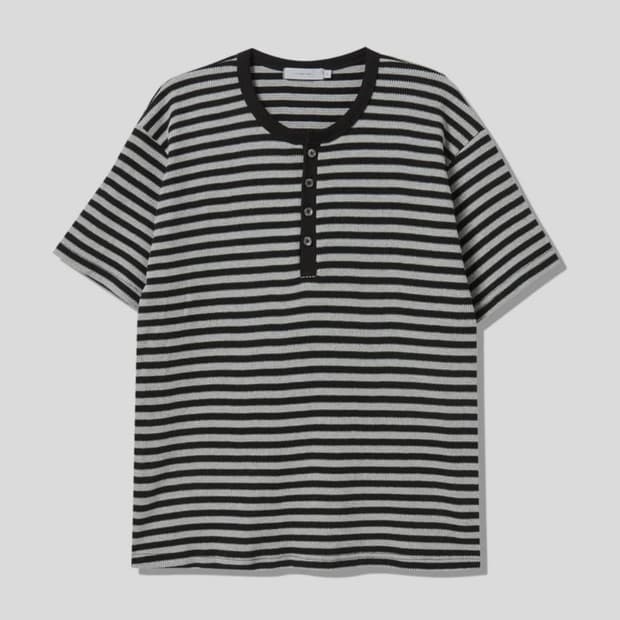 시그니처 헨리넥 반팔 M