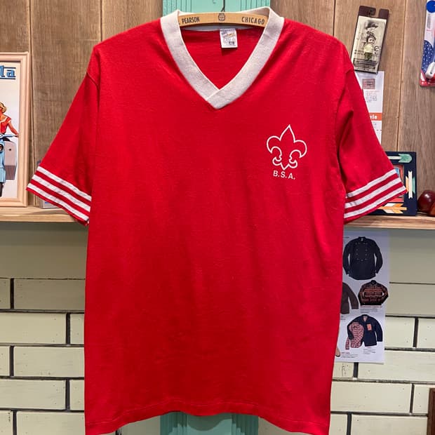 1970-80's Vintage V-Neck Football Tee