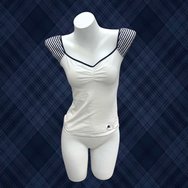 Burberry off -shoulder short sleeve 