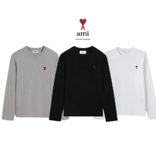 🔥[무료배송/정품]🔥아미 롱슬리브 스몰로고 3 colors