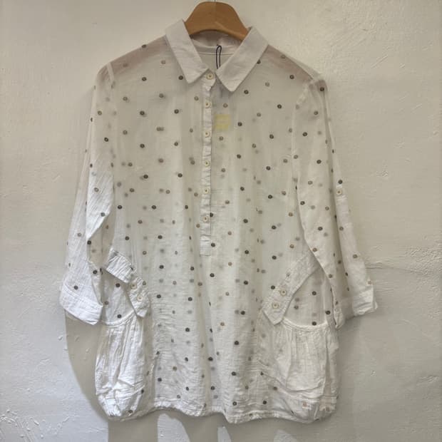 Glitgern 도트 블라우스