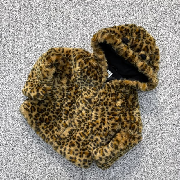 4세 갭 베이비 호피 기모 후드 자켓 0323J