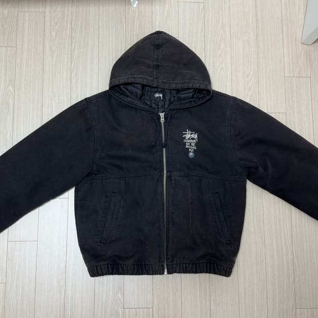 스투시 캔버스 인슐레이티드 워크 자켓 블랙