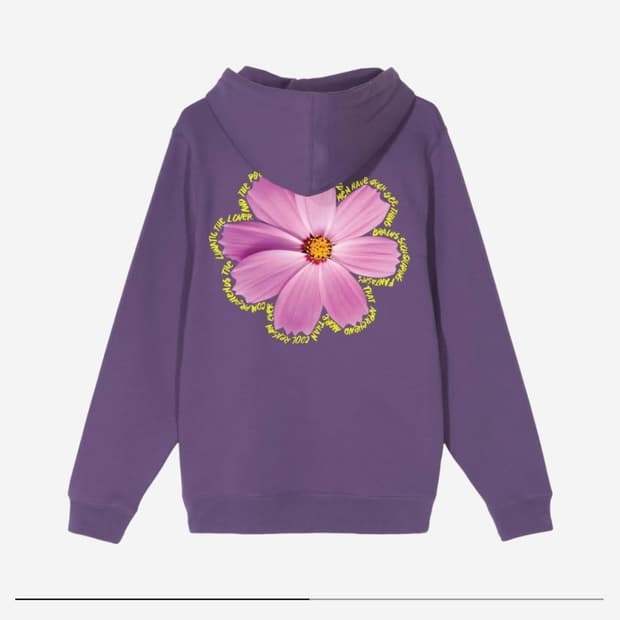 스투시 코스모스 후드 퍼플 L사이즈