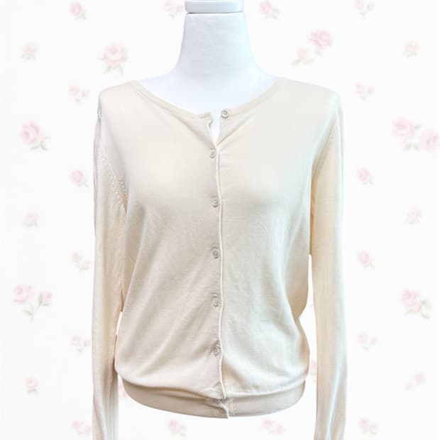 살구우유 베이직 가디건