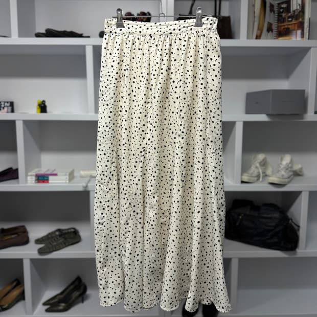 빈티지 폴카 도트 롱 스커트