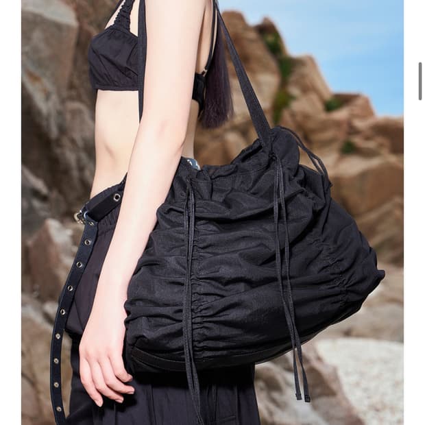 lcdc tm mesh frill shoulder bag