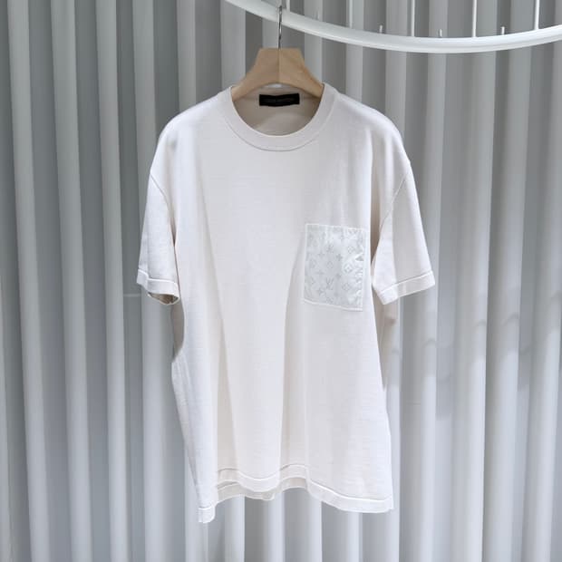 (A+/XXL) / 루이비통 위드 모노그램 나일론 디테일 반팔 화이트