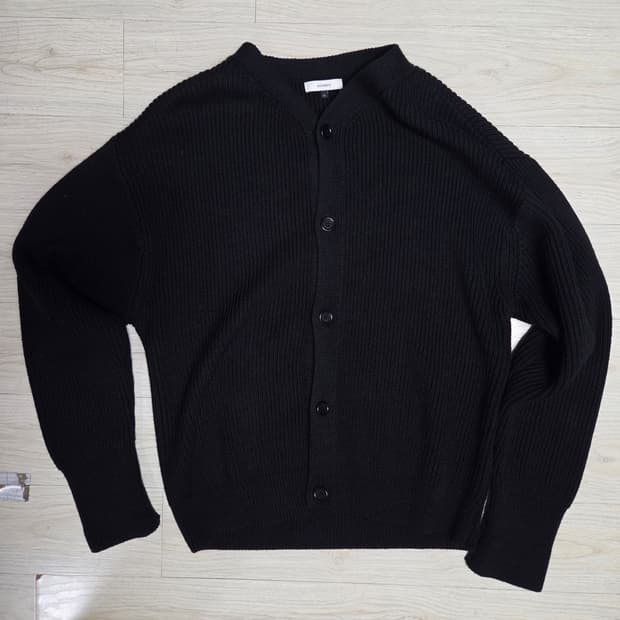 AMOMENTO 블랙 니트 가디건 XL