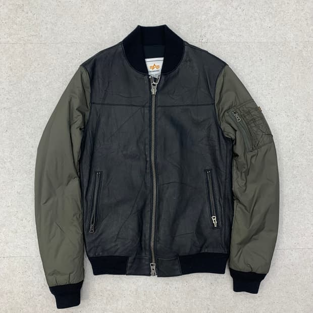 Alpha industries 알파 레더 전환 MA-1 자켓