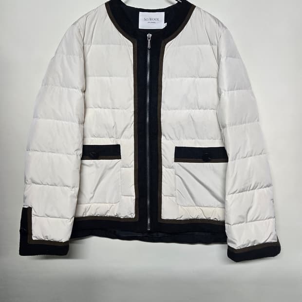 소울 SO.WOOL 아이보리 구스패딩 자켓M