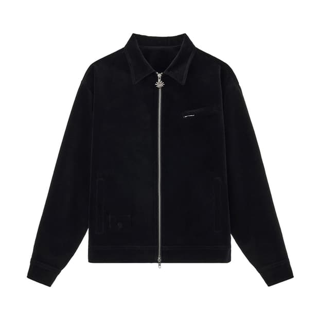 에스티유 STU 벨벳 집업 자켓 블랙 L사이즈