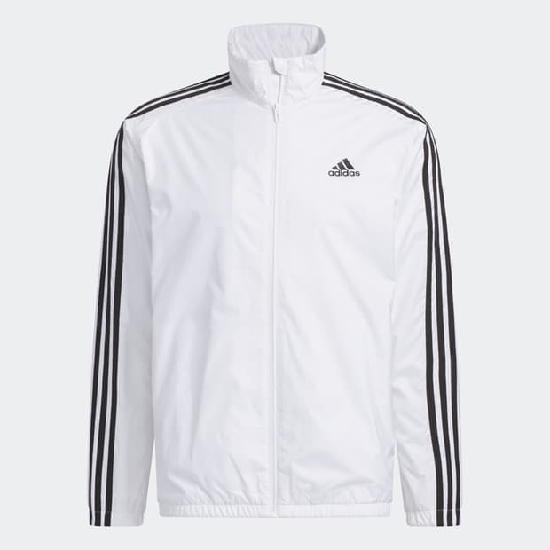 아디다스 3S 레귤러 핏 윈드브레이커 재킷(화이트)