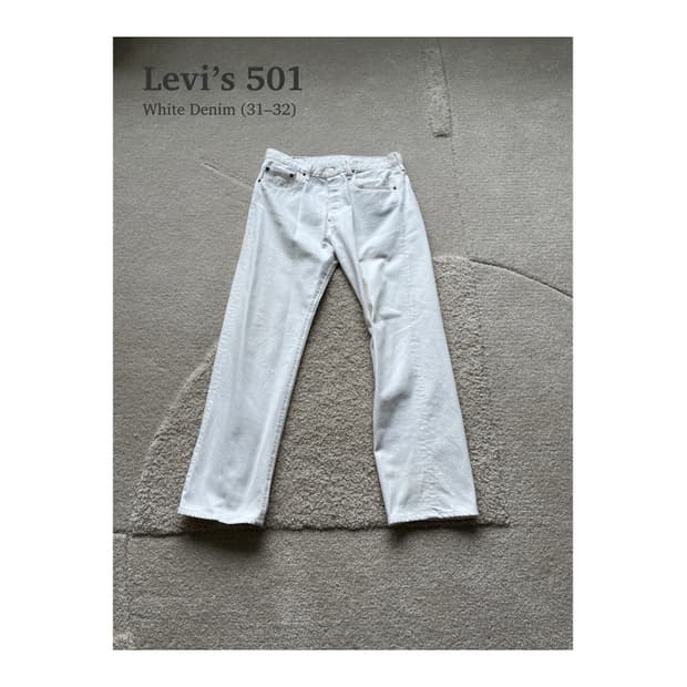 00s 리바이스(Levi’s) 501 화이트 데님 (31-32)