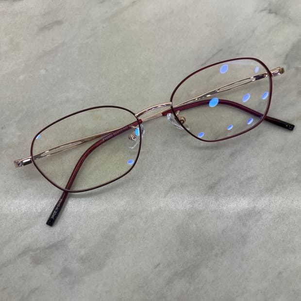 하츠 Hatz 레드 로즈골드 메탈테 안경
