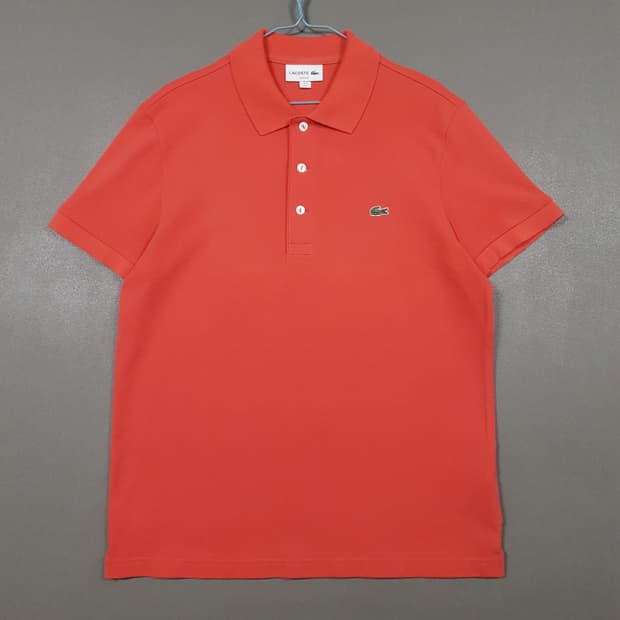 100) 라코스테 신형 21ss 크록 베이직 반팔 카라티 슬림 폴로 셔츠