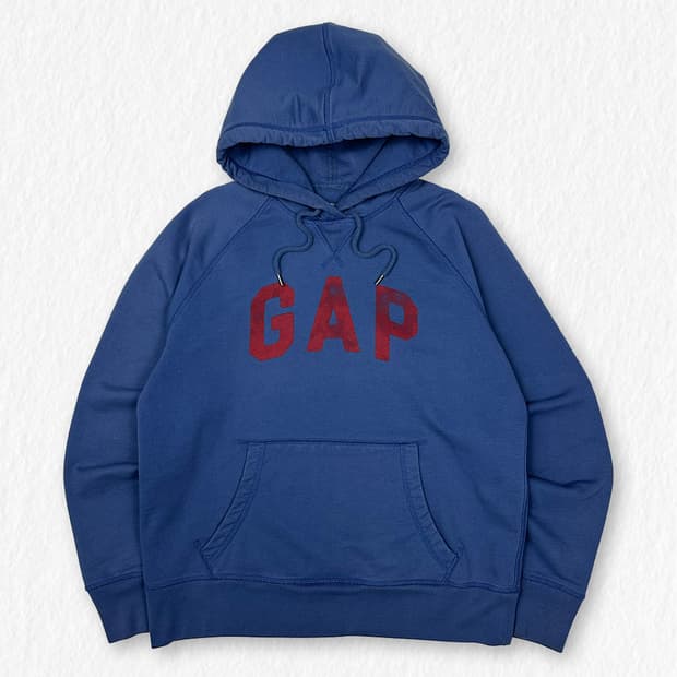 갭 기모 후드티 블루