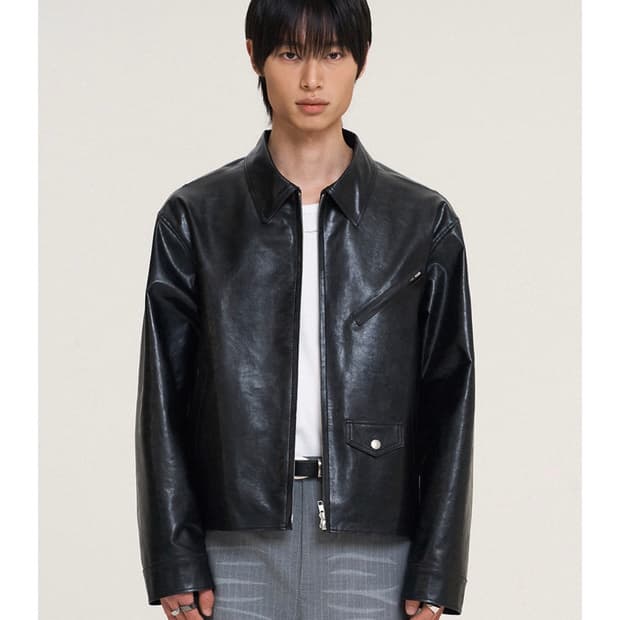 (L) 도프제이슨 파이로 싱글 레더자켓 BLACK 판매