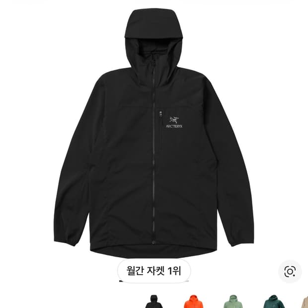 아크테릭스 스쿼미시 후디 블랙M