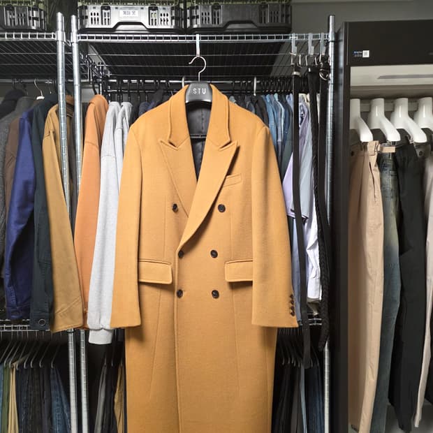 STU 카멜 코트 L사이즈