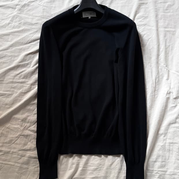 마르지엘라 램스킨 레더 엘보우 니트