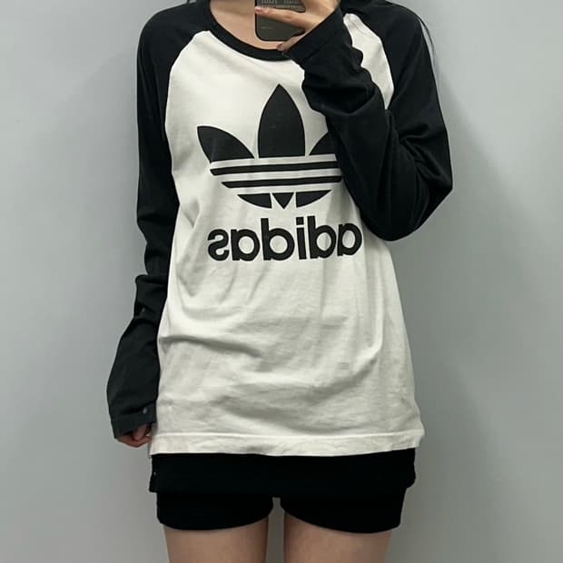 아디다스 트레포일 나그랑 오래오 배색 롱슬리브 긴팔티