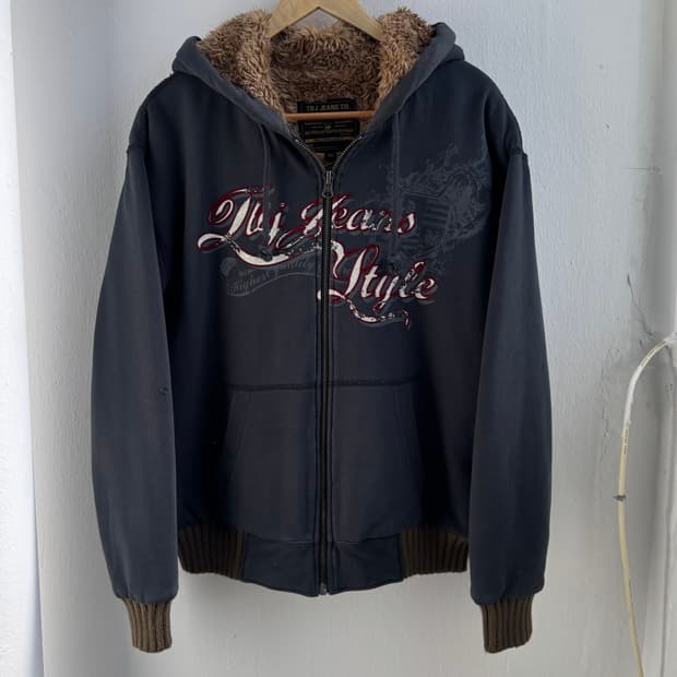 TBJ Jeans Fur Hood Zip-Up