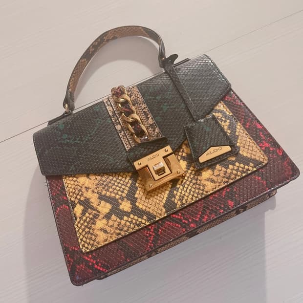 ALDO COLOR LEOPARD FLAP BAG