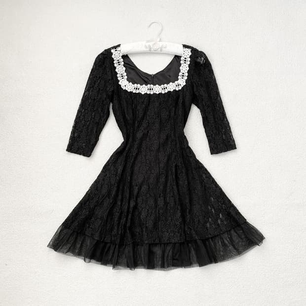 블랙레이스 로맨틱 7부 원피스