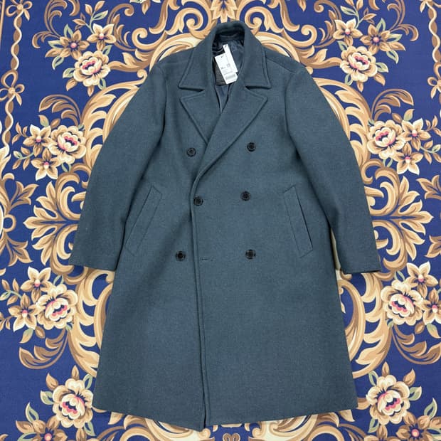 (M)지오디노 GIORDANO 오버핏 더블코트(차콜,새상품