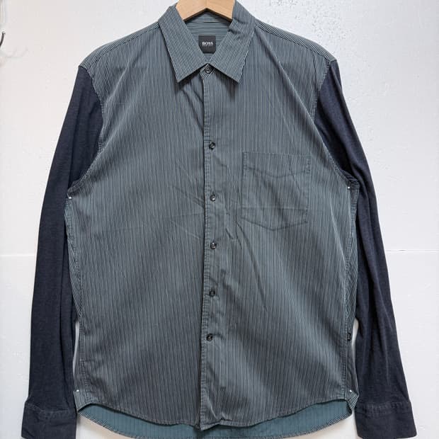 BOSS HUGO BOSS 휴고보스 스트라이프 배색 셔츠 100-105