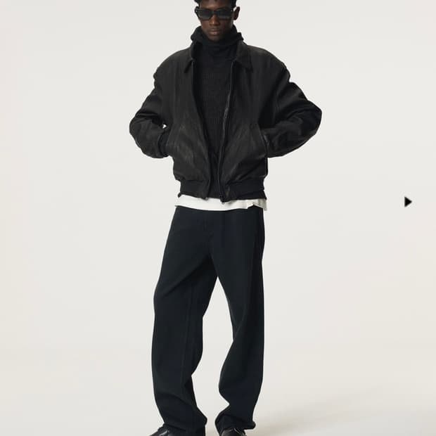 [M] 렉토 벤 크링클 레더 점퍼