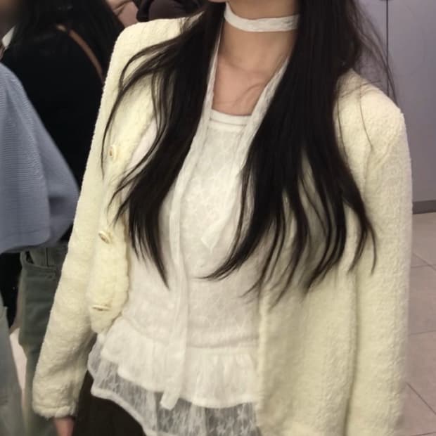 시스루 레이스 프릴t