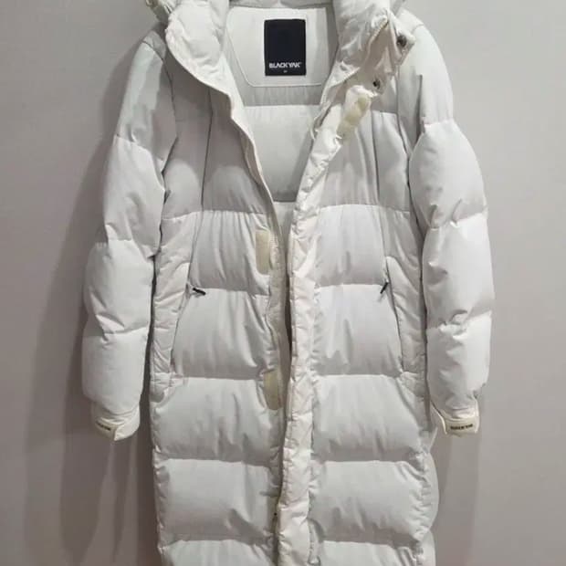 블랙야크 화이트 롱패딩 여성 85