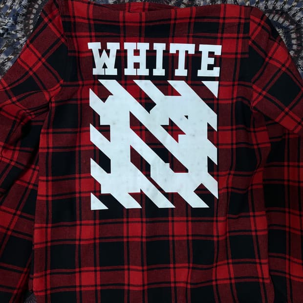 Off white 14fw flannel shirt