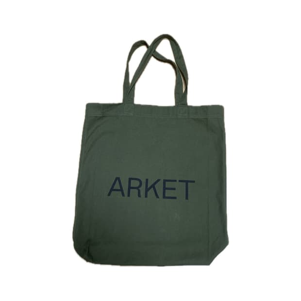 실착용 1회 아르켓 에코백 토트백 카키색