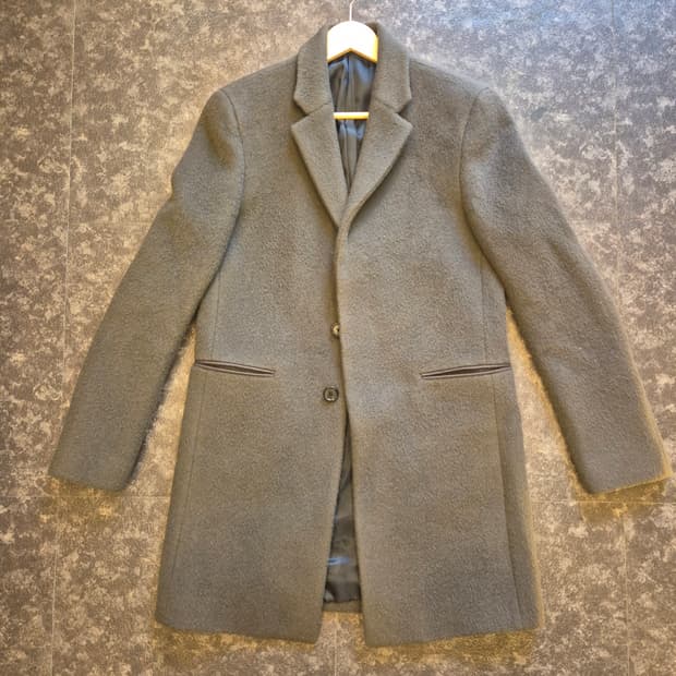 시스템 라마 울 혼방 코트 105사이즈