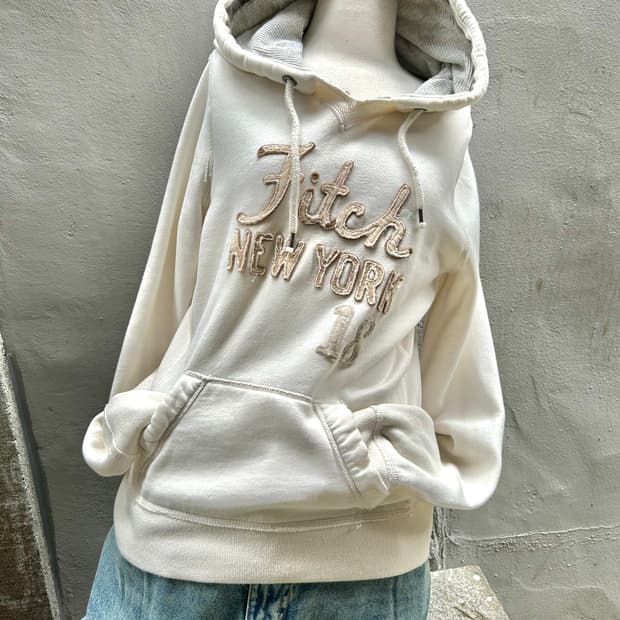 *rare* 00s 아베크롬비 y2k 크림맛 후드티 