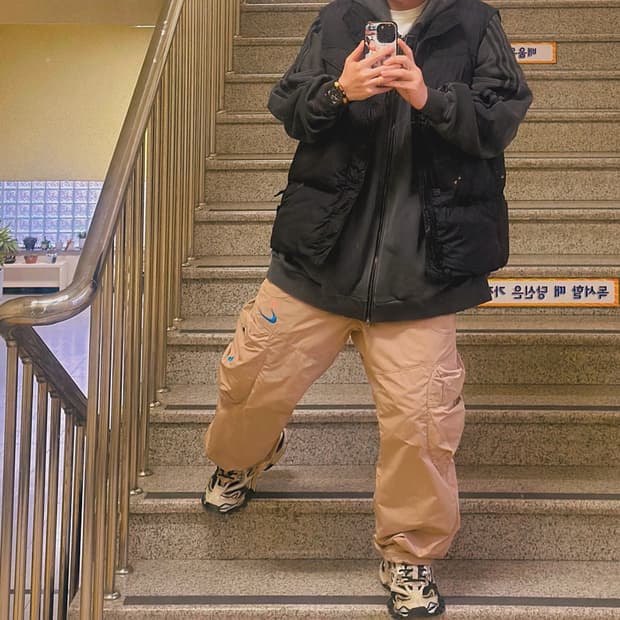 나이키 x 오프화이트 NRG 트랙 팬츠 카키(XL)