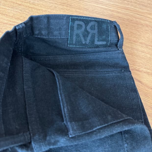 더블알엘 빈파포 블랙온블랙 데님 30x30