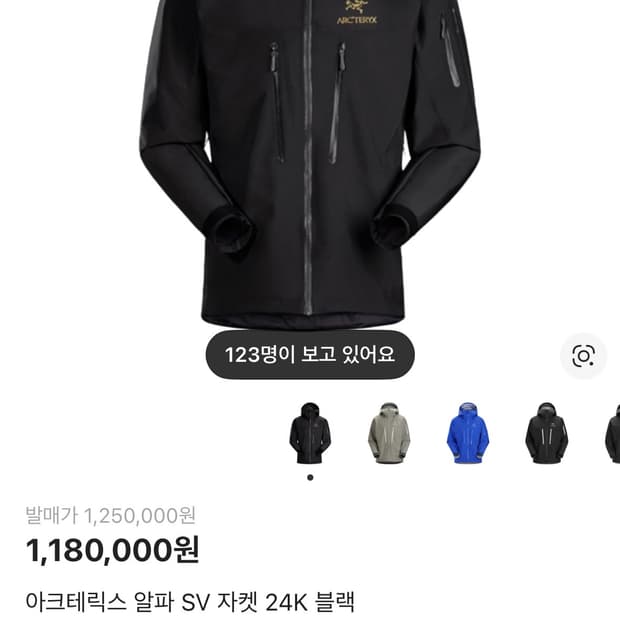 아크테릭스 알파 SV 자켓 블랙