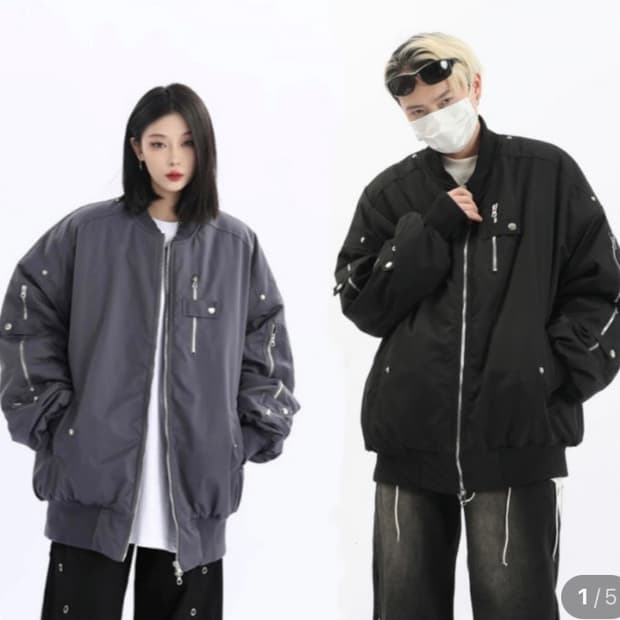 디미트 멀티 포켓 항공 점퍼 오버핏