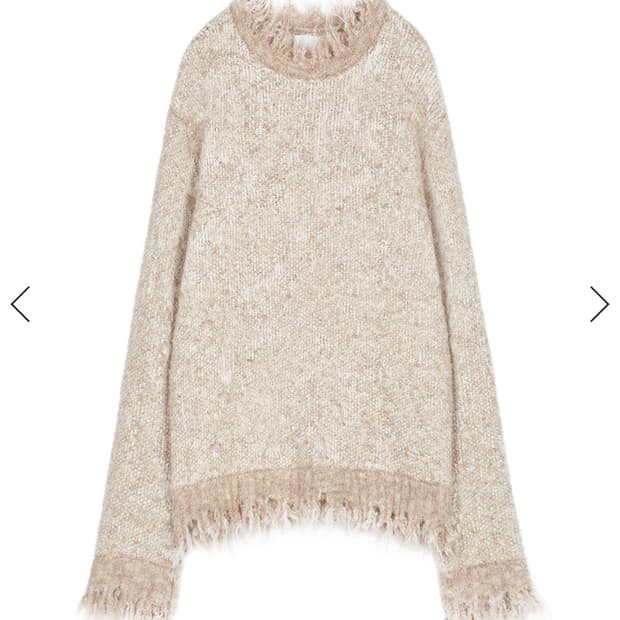 NUTEMPEROR 리버시블 디스트로이드 롱슬리브 니트