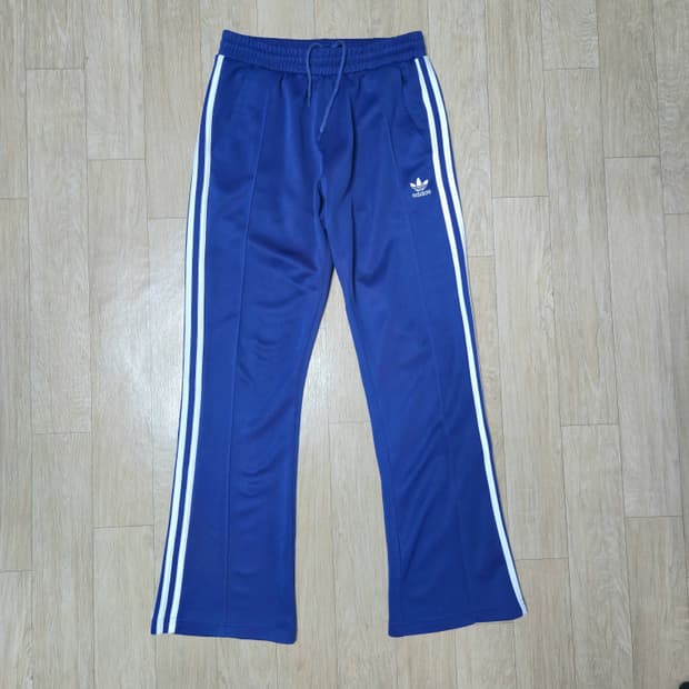 M) 아디다스 블루 플레어 부츠컷 트랙팬츠 져지바지