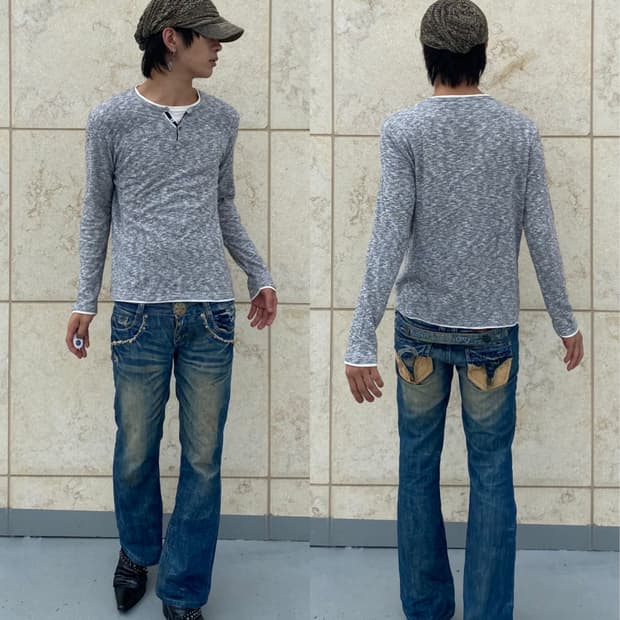 [Beams]Gray Minimal Sleeve