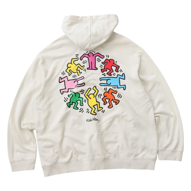 H&M x 키스해링 콜라보 릴렉스핏 그래픽 후드티 (XL)